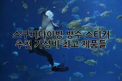 스쿠버다이빙 방수 스티커 추천: 가성비 최고 제품들!