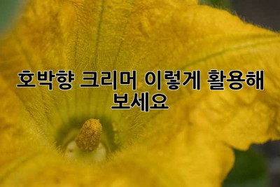 호박향 크리머, 이렇게 활용해 보세요!🎃