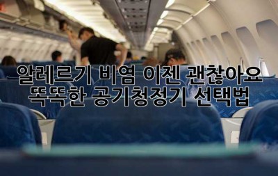 알레르기 비염? 이젠 괜찮아요! 똑똑한 공기청정기 선택법