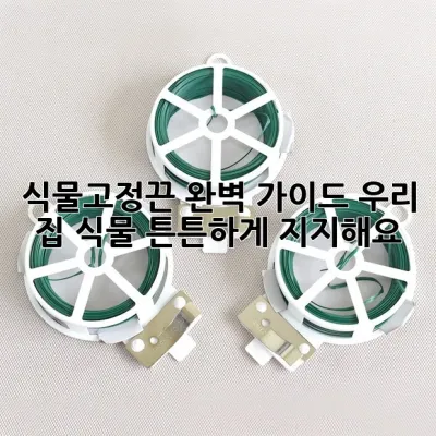 식물고정끈 완벽 가이드: 우리 집 식물 튼튼하게 지지해요!