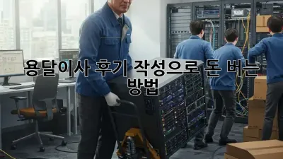 용달이사 후기 작성으로 돈 버는 방법!
