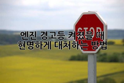 엔진 경고등 켜졌을 때, 현명하게 대처하는 방법
