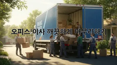 오피스 이사, 깨끗하게 마무리하기!