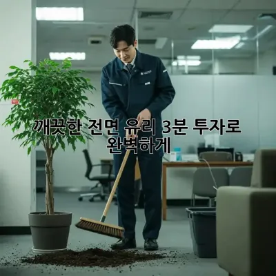 깨끗한 전면 유리, 3분 투자로 완벽하게! ✨