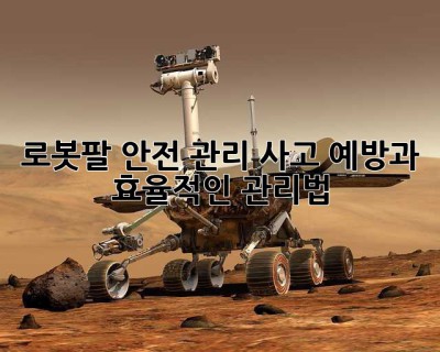 로봇팔 안전 관리: 사고 예방과 효율적인 관리법
