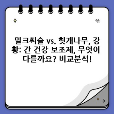 간과하면 후회할 밀크씨슬 효능과 부작용 완벽 가이드: 간 건강 지킴이, 제대로 알고 선택하세요!