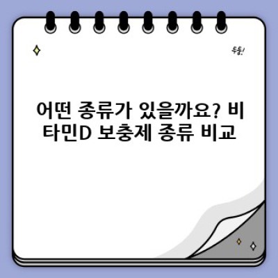 비타민D 보충제 완벽 가이드: 종류, 효능, 부작용, 그리고 나에게 맞는 제품 선택법